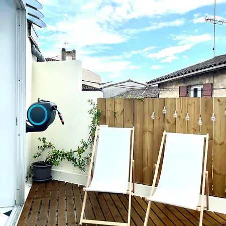 Apartman T2 Agreable Hypercentre De - Climatisation - Wifi - Terrasse - Veranda Casteljaloux